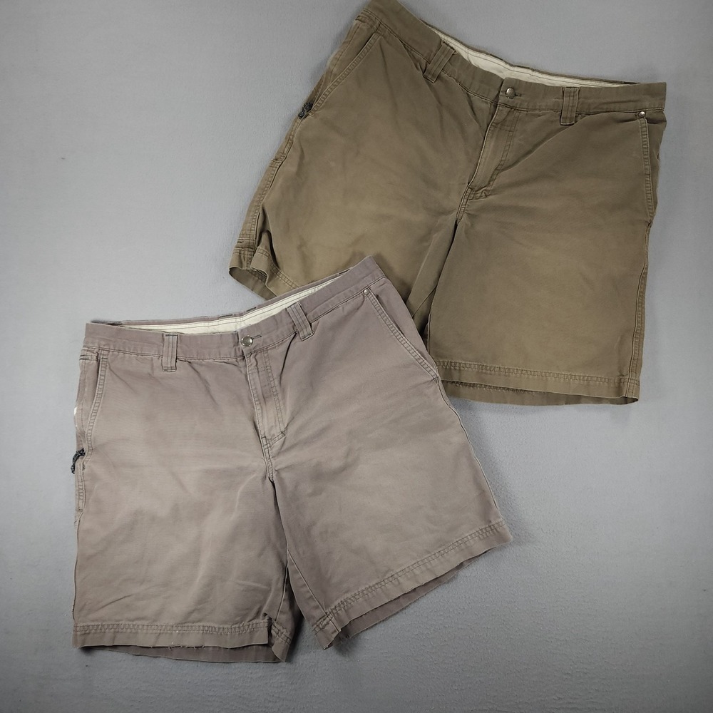 Lot of 2 Columbia Roc Shorts Men's Size 38 Cotton Canvas Hiking Outdoor Cargo
